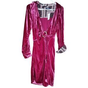 MAEVE by ANTHROPOLOGIE NWT Sofia velvet faux wrap belt dress size 6